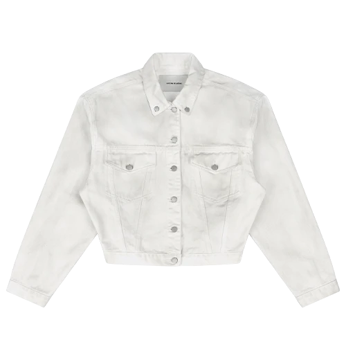 SHRUNKEN DENIM JACKET BONE