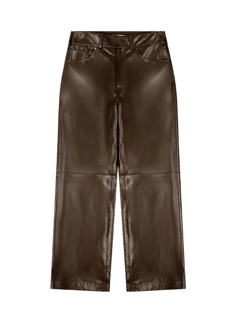 LEATHER STRAIGHT LEG PECAN