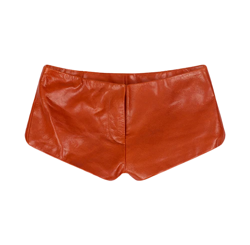 PUPPY LEATHER SHORT COPPER