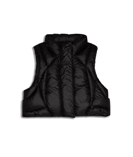 entire studios grid vest ダウンベスト ブラック Grid cropped down vest in black - Entire Studios | Mytheresa