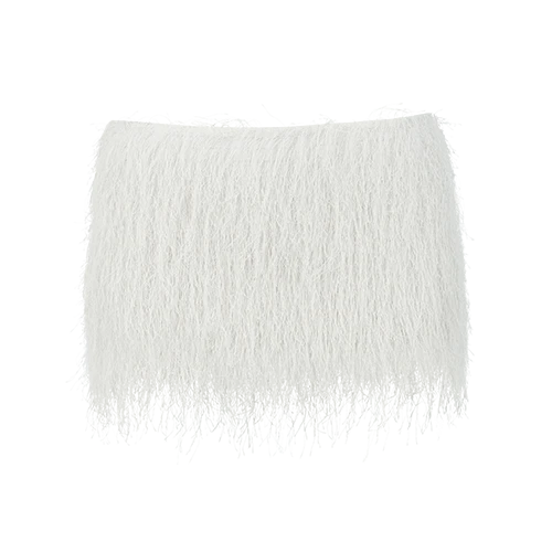 MICRO FRINGE SKIRT MERINGUE