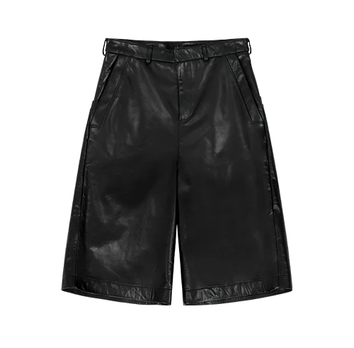 AREA SHORT BLACK LEATHER