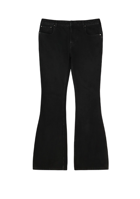 SLIM FLARED JEANS MAGNETITE