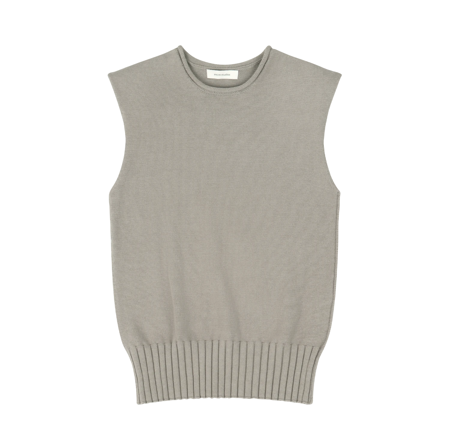 BURNS KNIT VEST MIDDLE GREY
