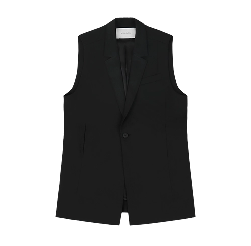 PLATEAU VEST BLACK WOOL