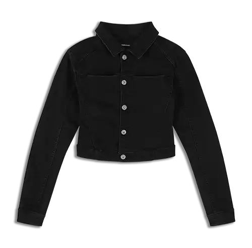 MICRO DENIM JACKET MAGNETITE