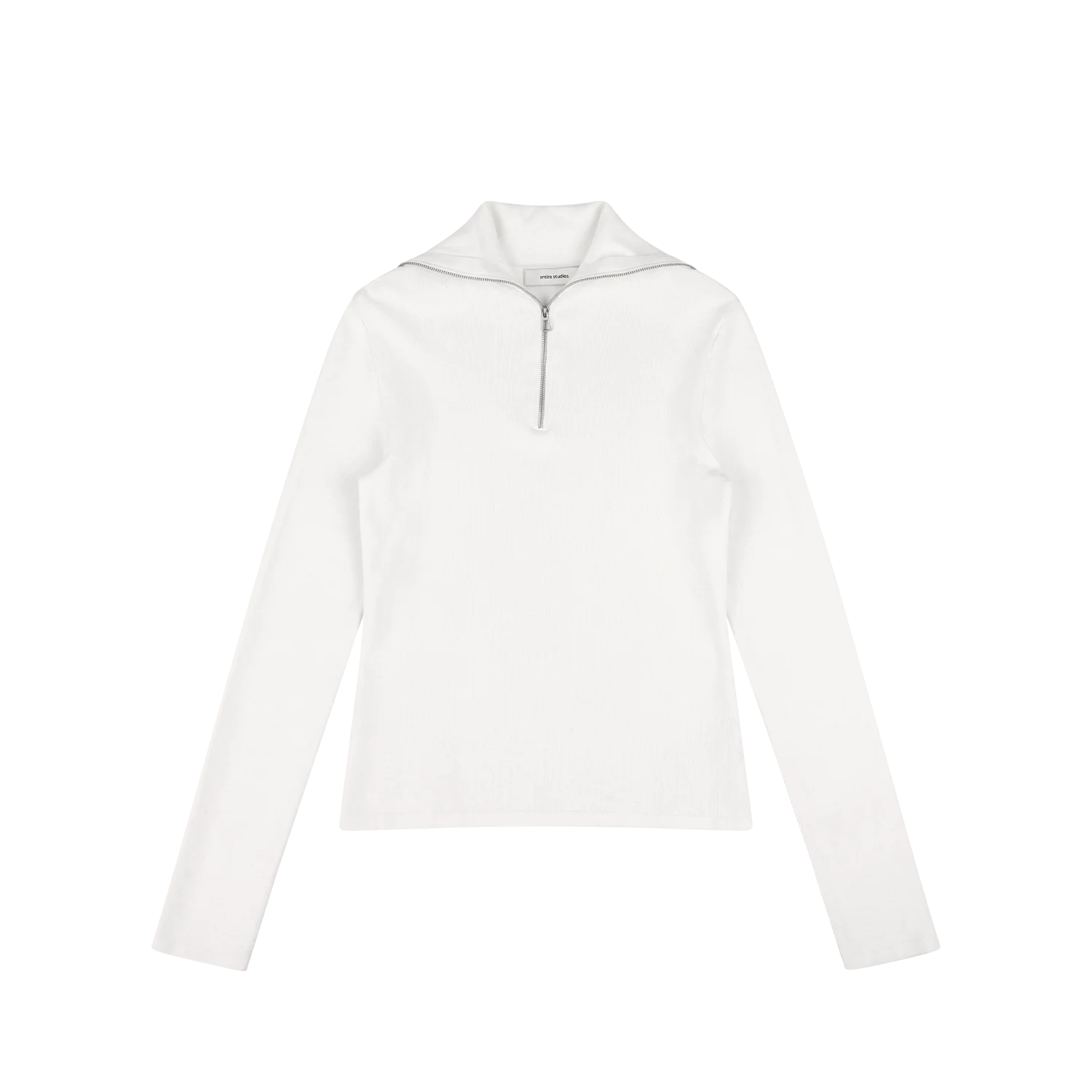 ZIP UP TURTLENECK SLIM IVORY