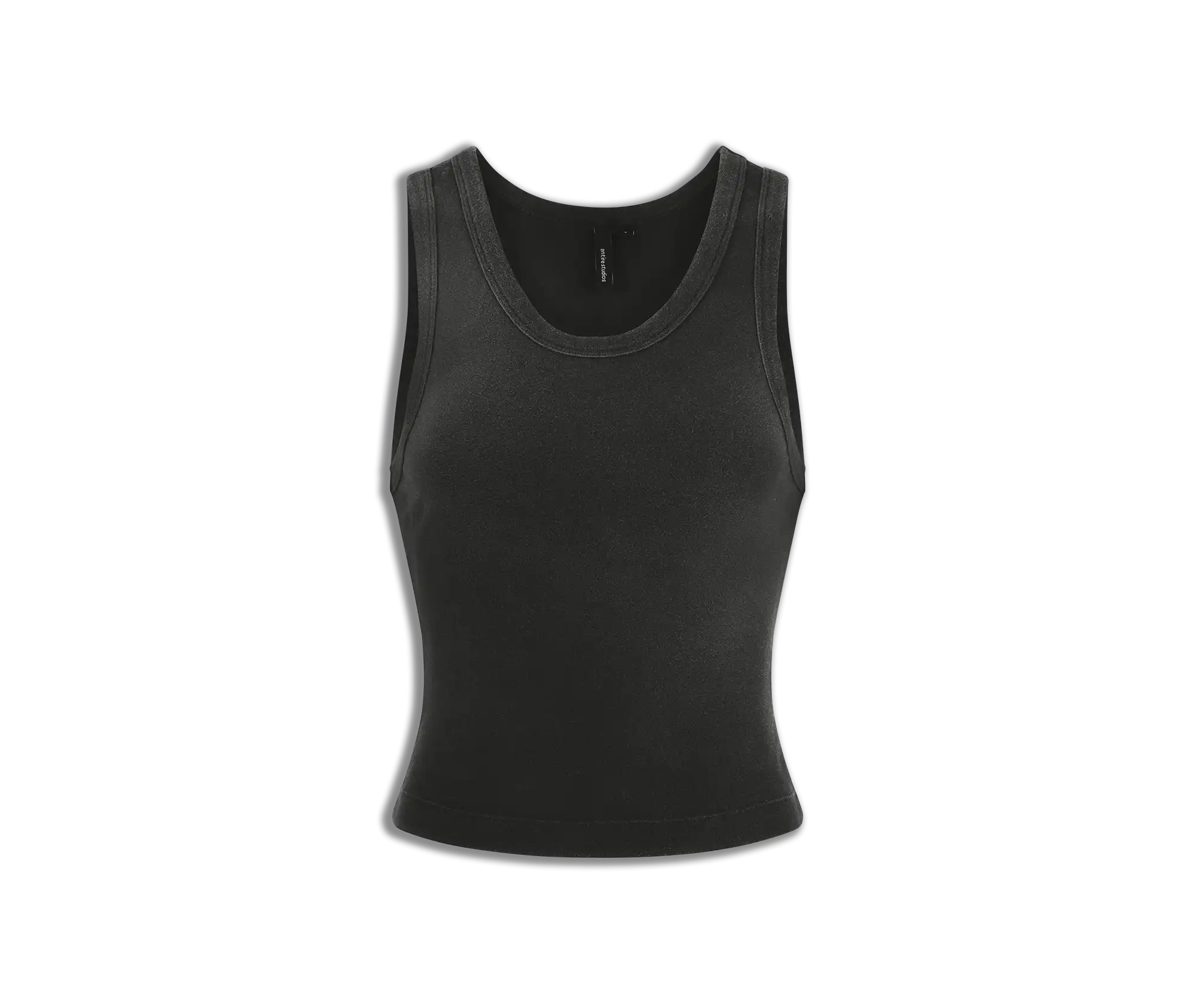 CROPPED TANK WASHED BLACK