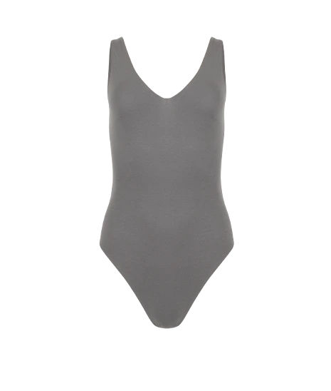 V NECK BODYSUIT ELEPHANT