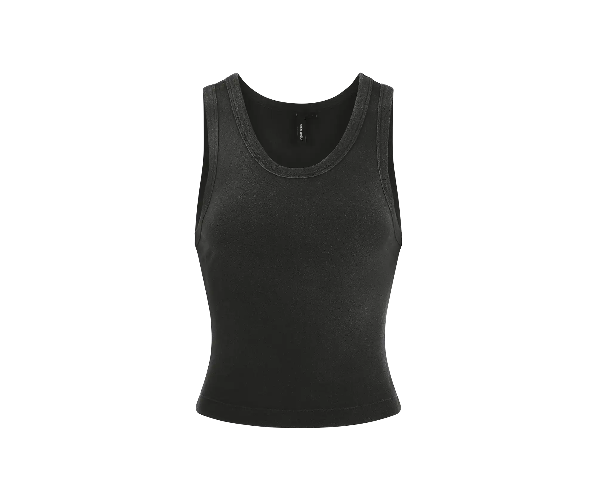 CROPPED TANK WASHED BLACK