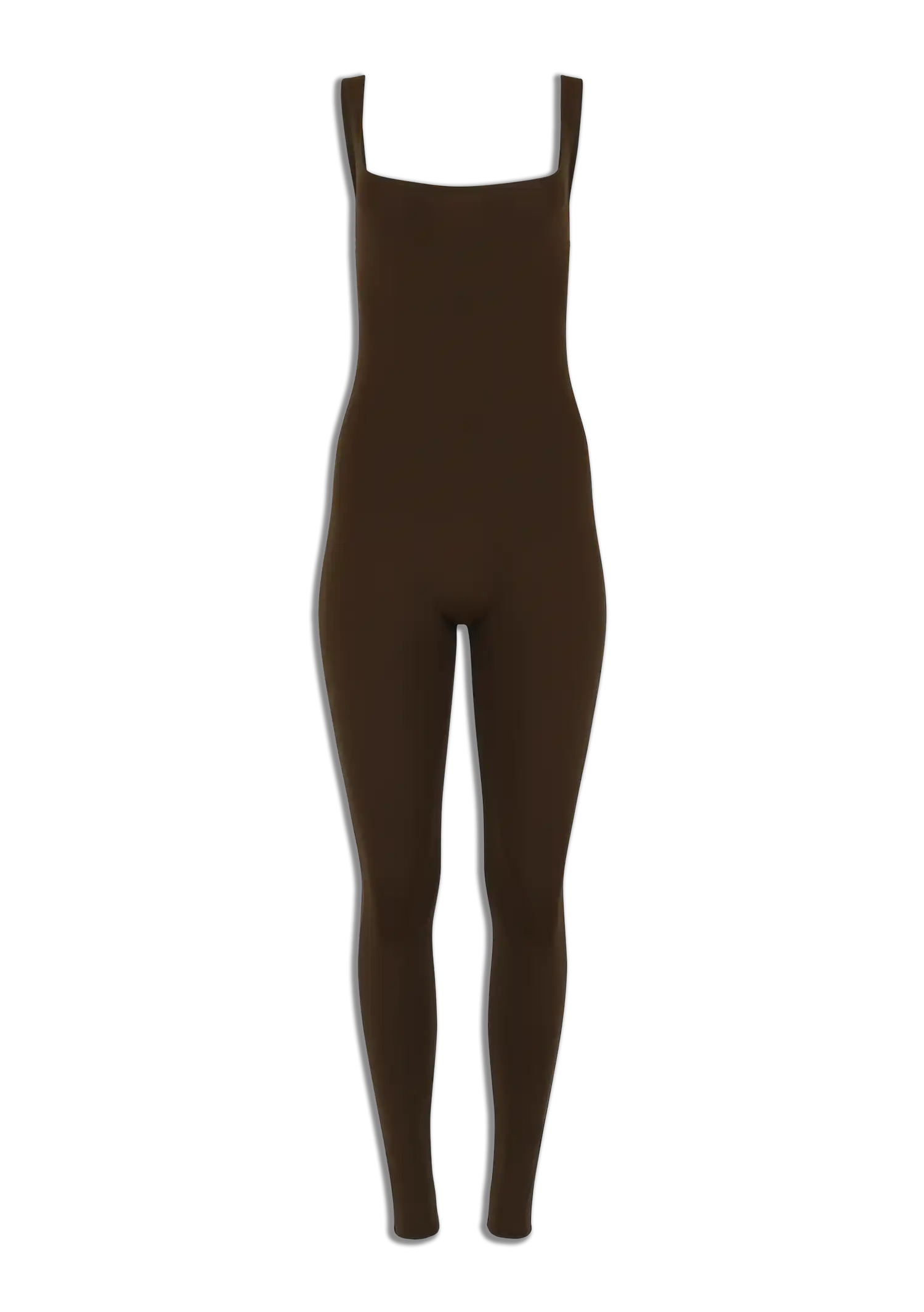 SQUARE NECK CATSUIT - NYLON SPANDEX BRUNETTE