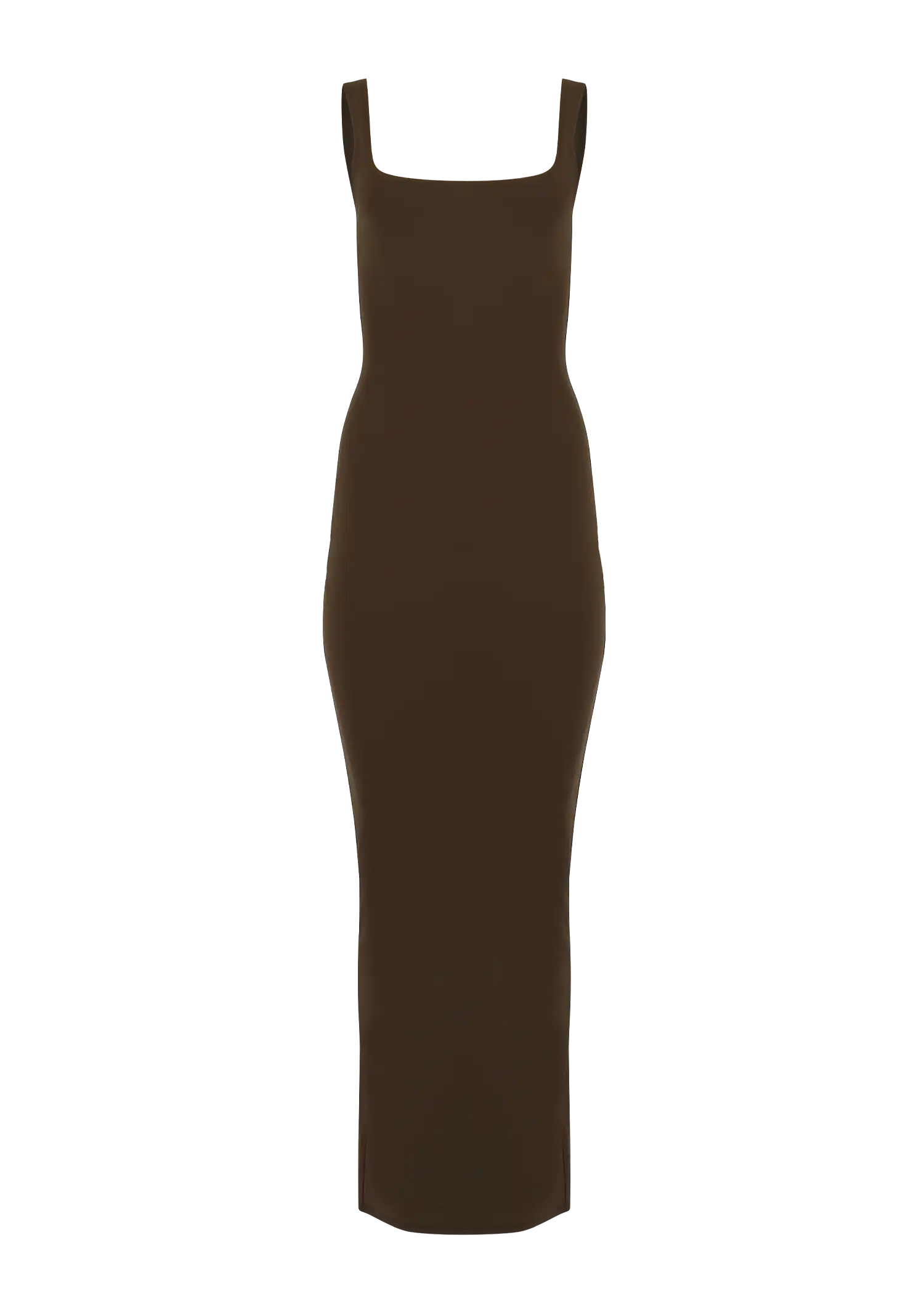 SQUARE NECK MAXI - NYLON SPANDEX BRUNETTE