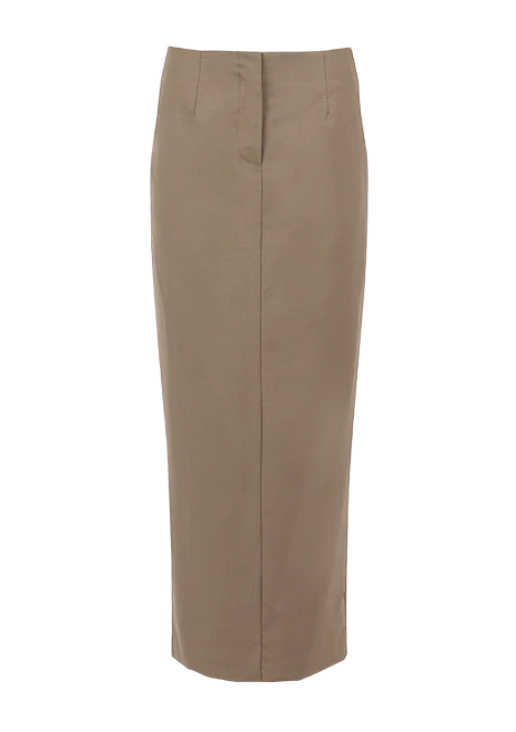 SCRIPT SKIRT HAZELNUT