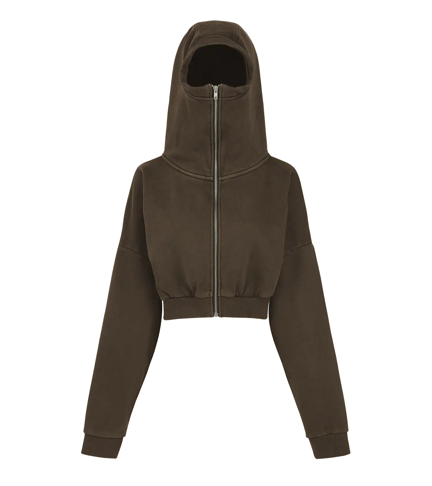 CROPPED FULL ZIP BRUNETTE (view 2)