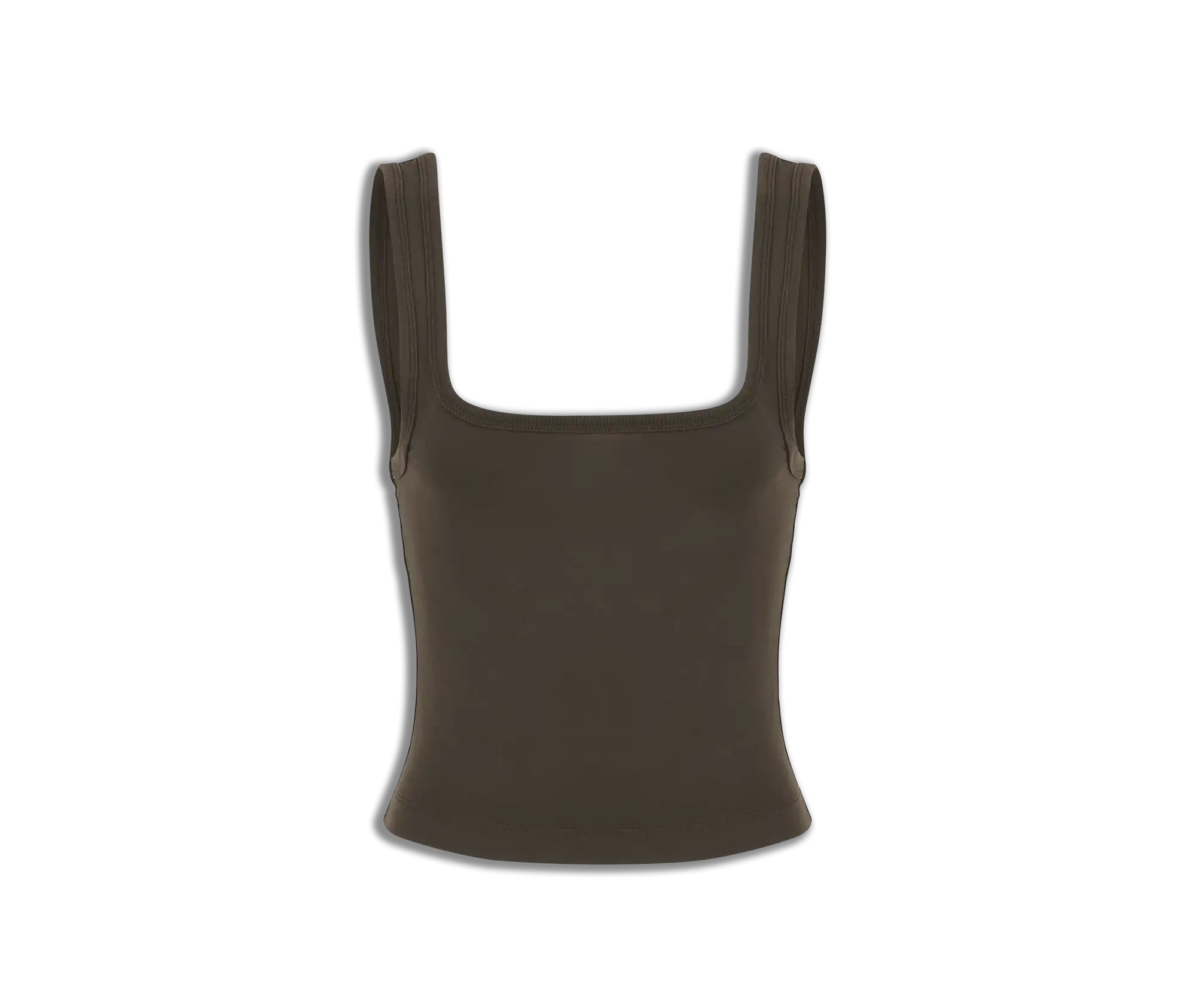 SQUARE NECK TANK BRUNETTE