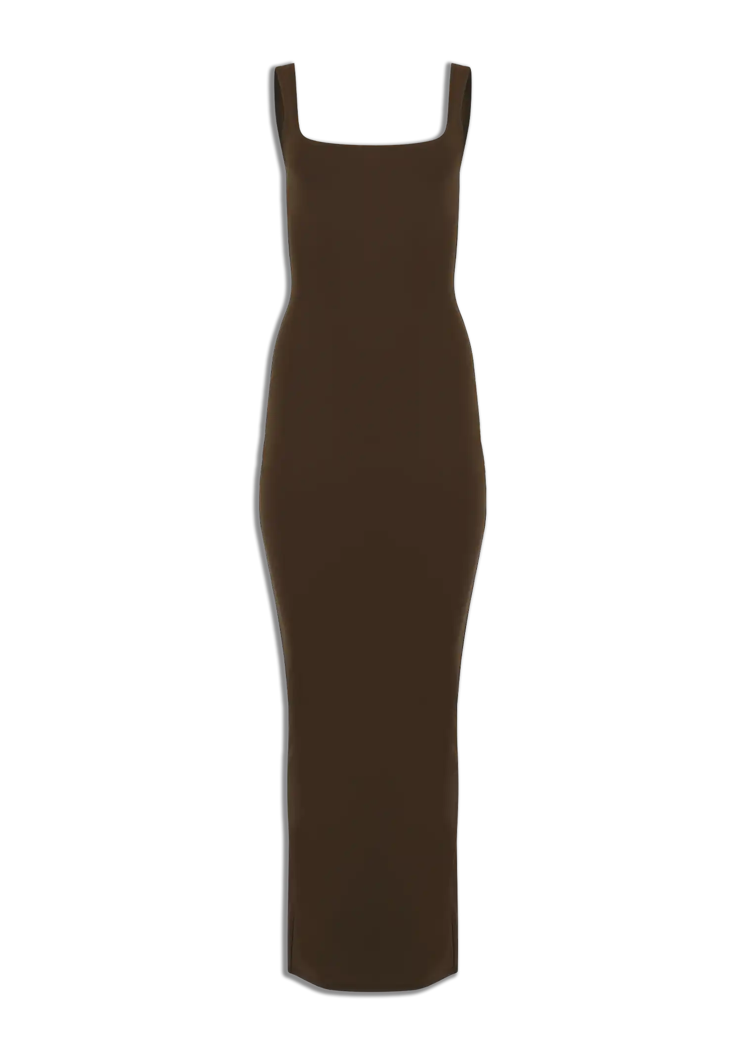 SQUARE NECK MAXI - NYLON SPANDEX BRUNETTE