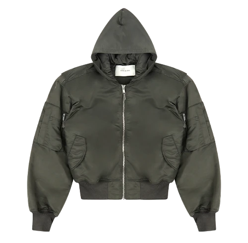 HOODED BROAD BOMBER JADE