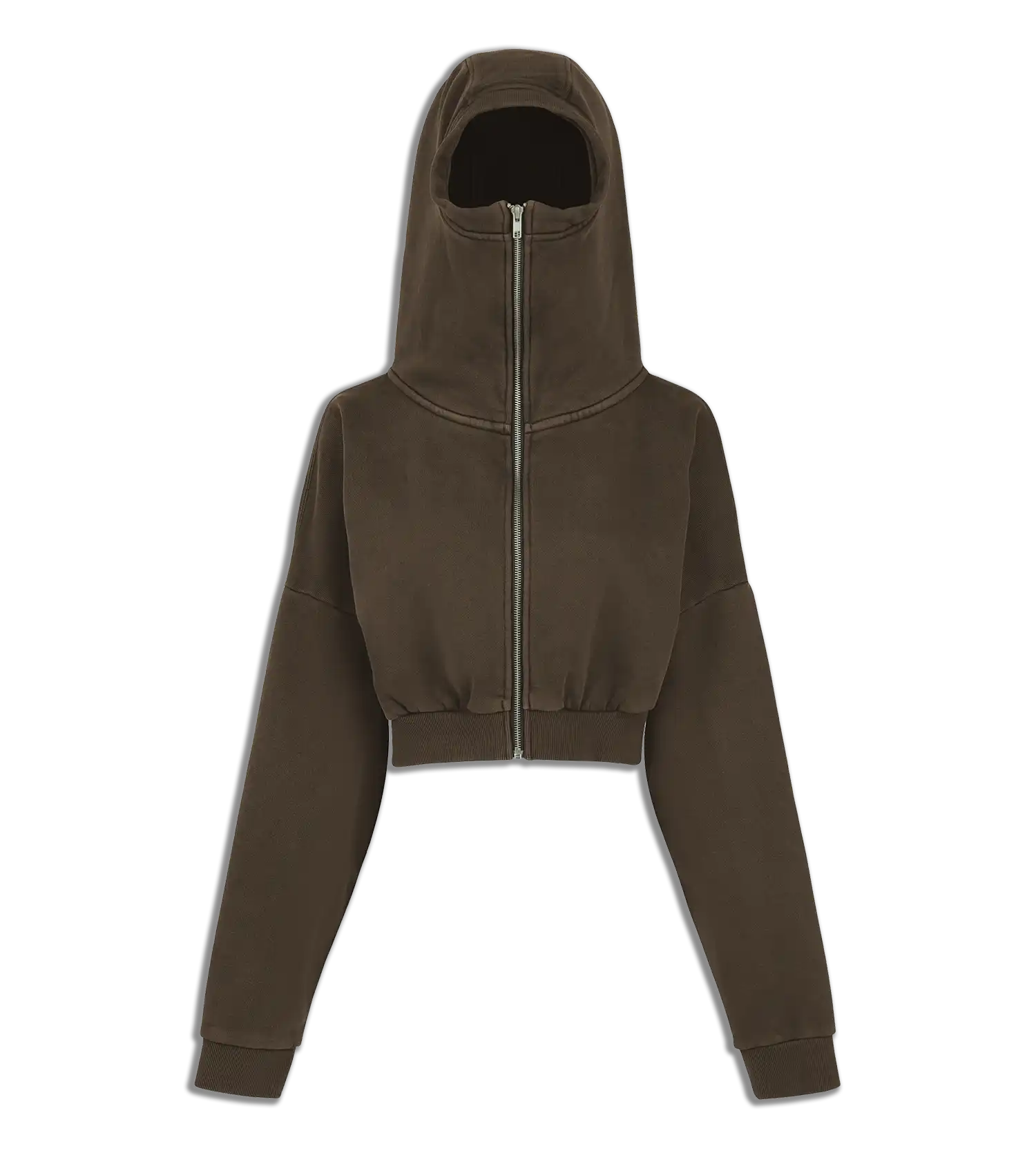 CROPPED FULL ZIP BRUNETTE (view 2)