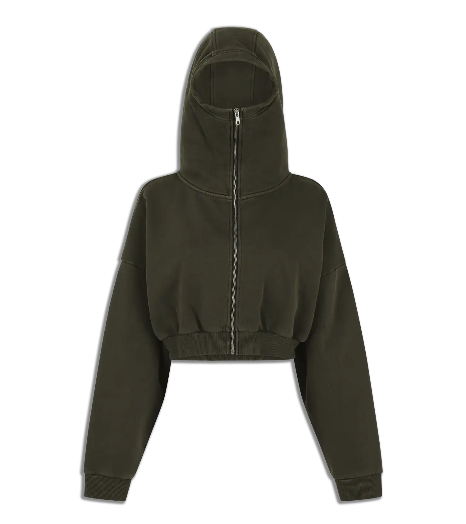 CROPPED FULL ZIP MILITARY