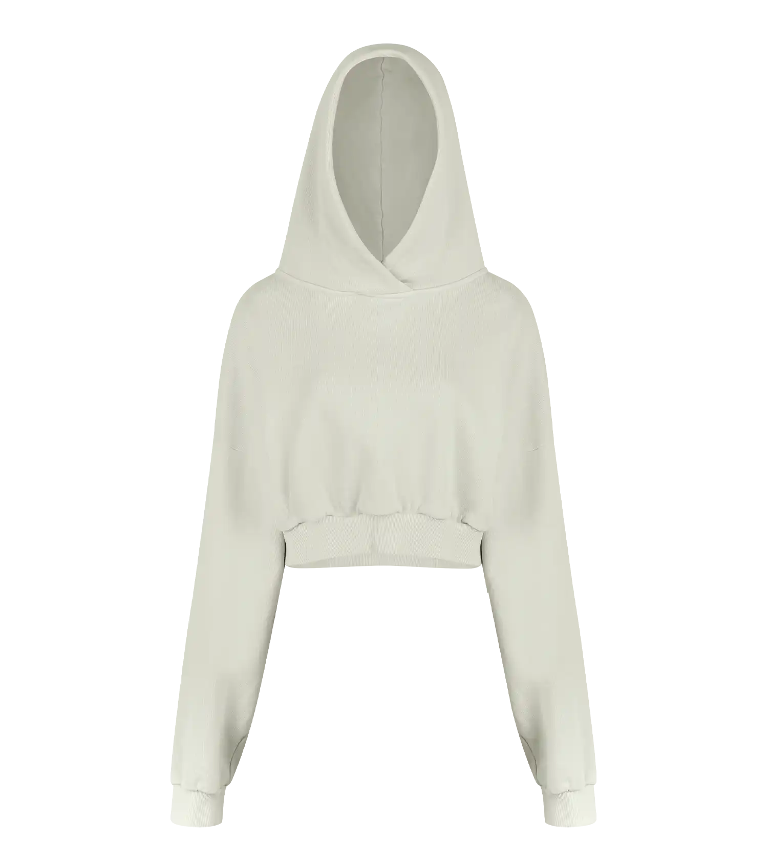 CROPPED HEAVY HOOD RICE