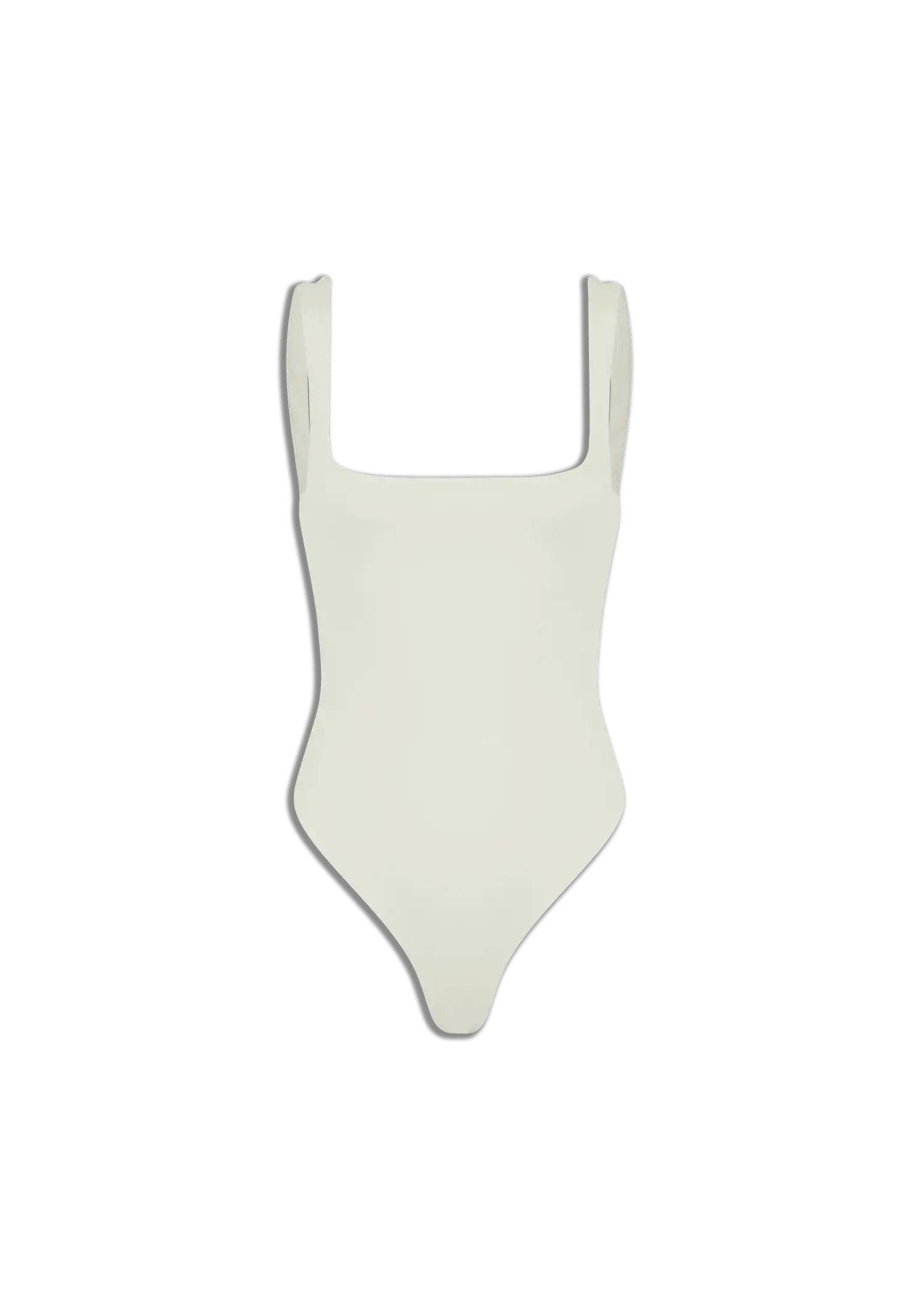 square neck bodysuit - nylon spandex rice – entire studios