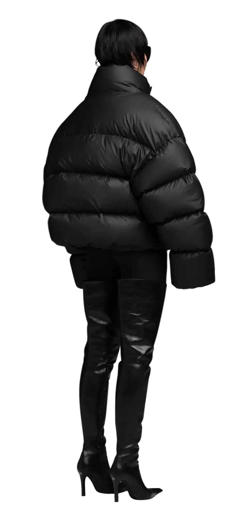 mml puffer - pu black – entire studios