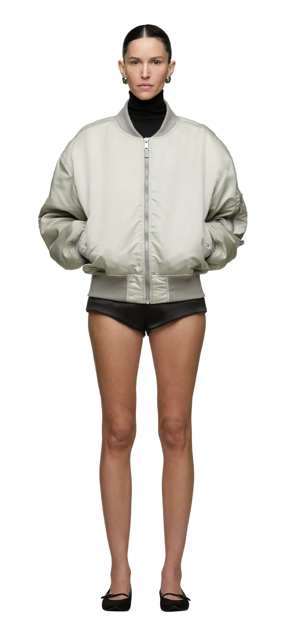 cropped broad bomber grey – entire studios