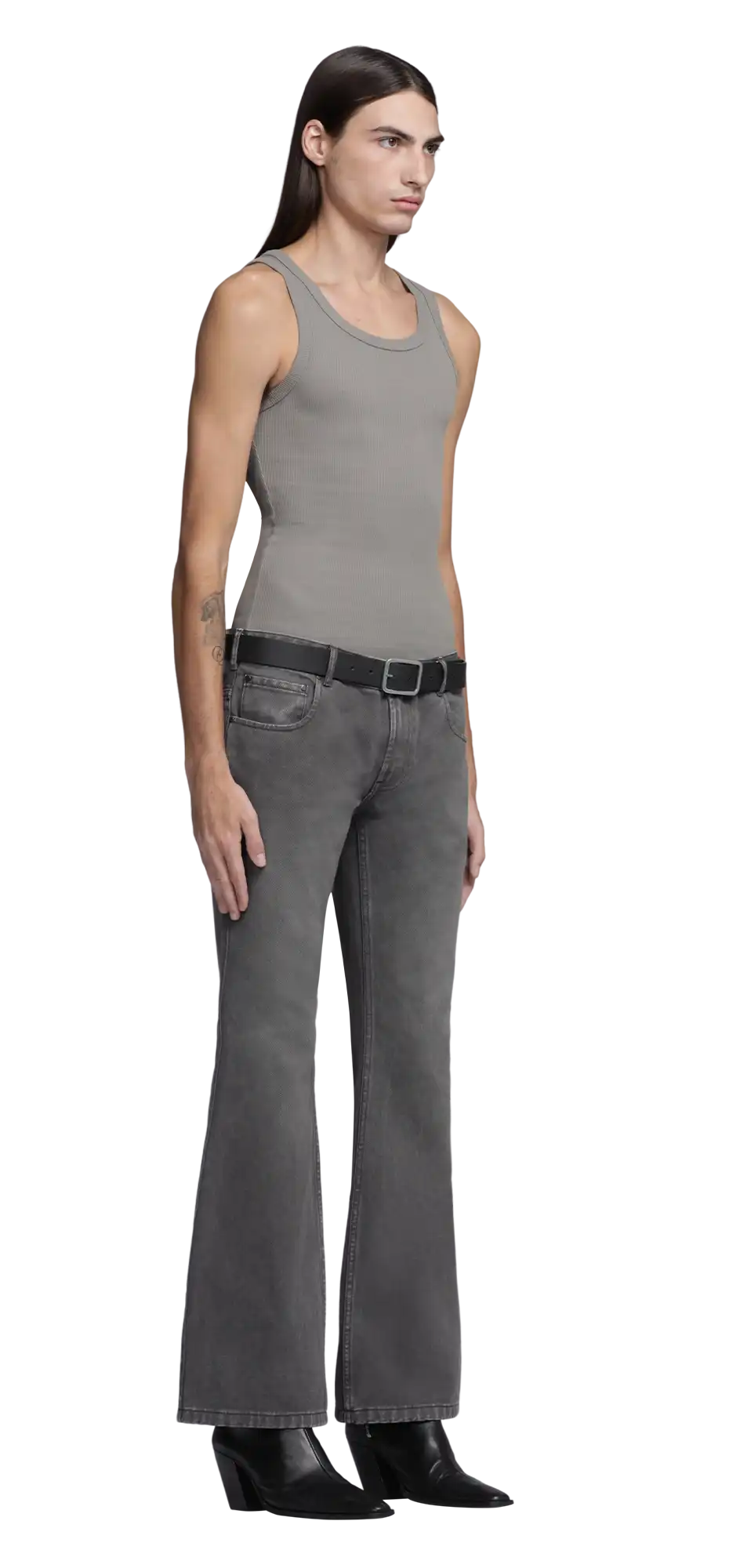 slim flared jeans stone light – entire studios