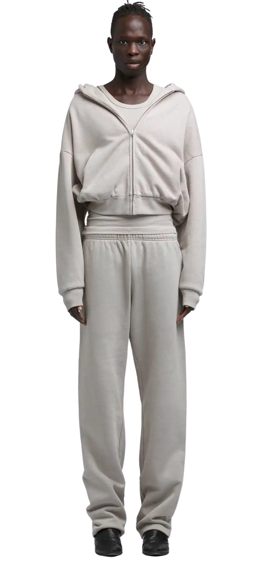 straight leg sweatpant silver cloud – entire studios