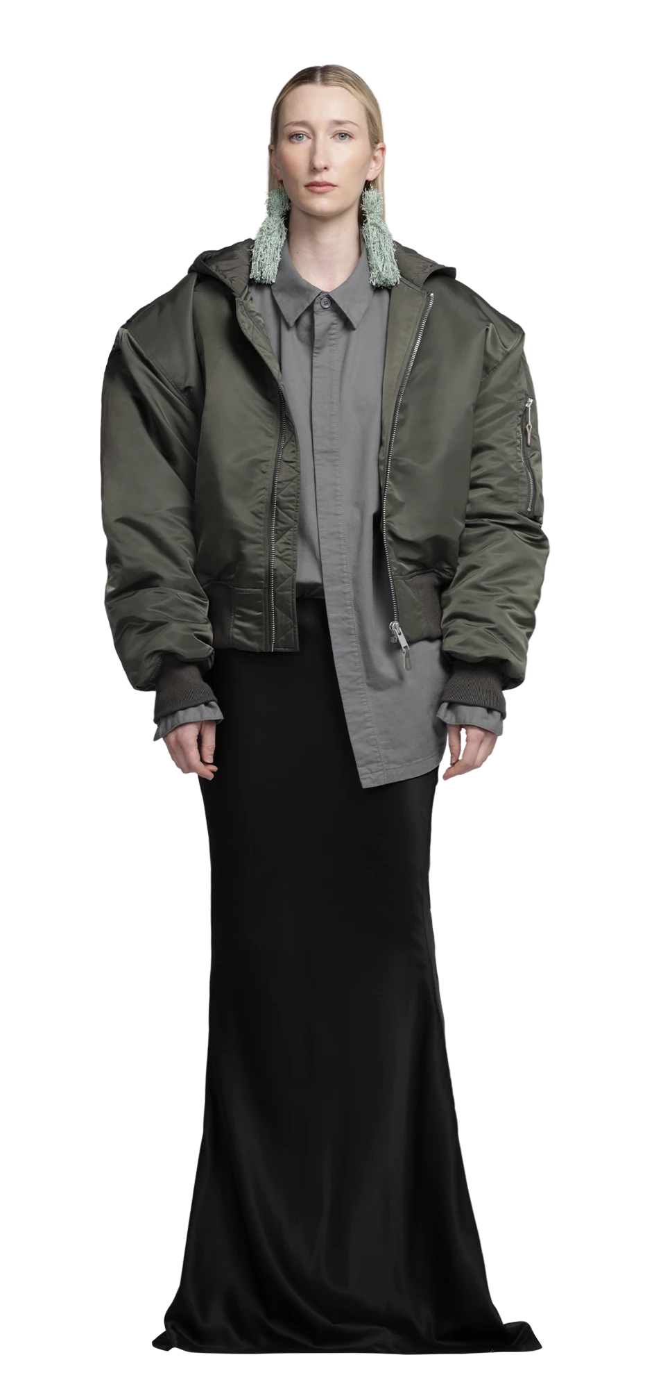 hooded broad bomber jade – entire studios