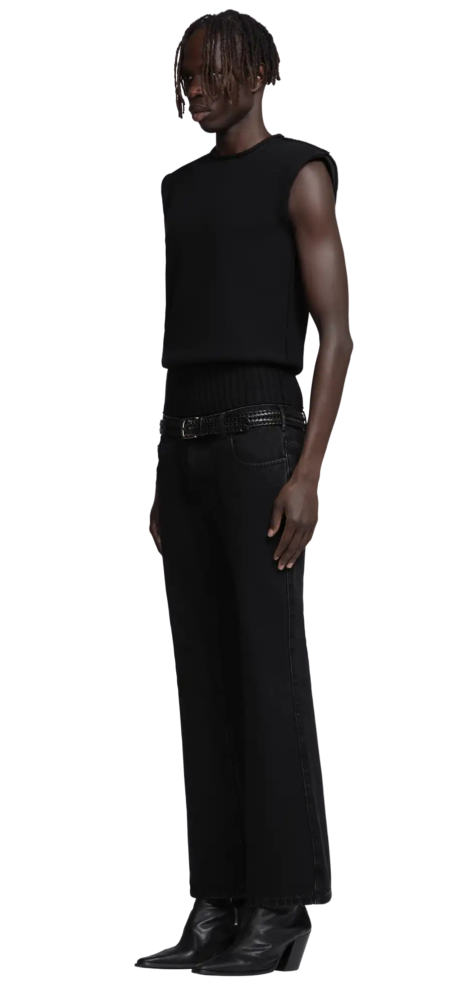 slim flared jeans magnetite – entire studios