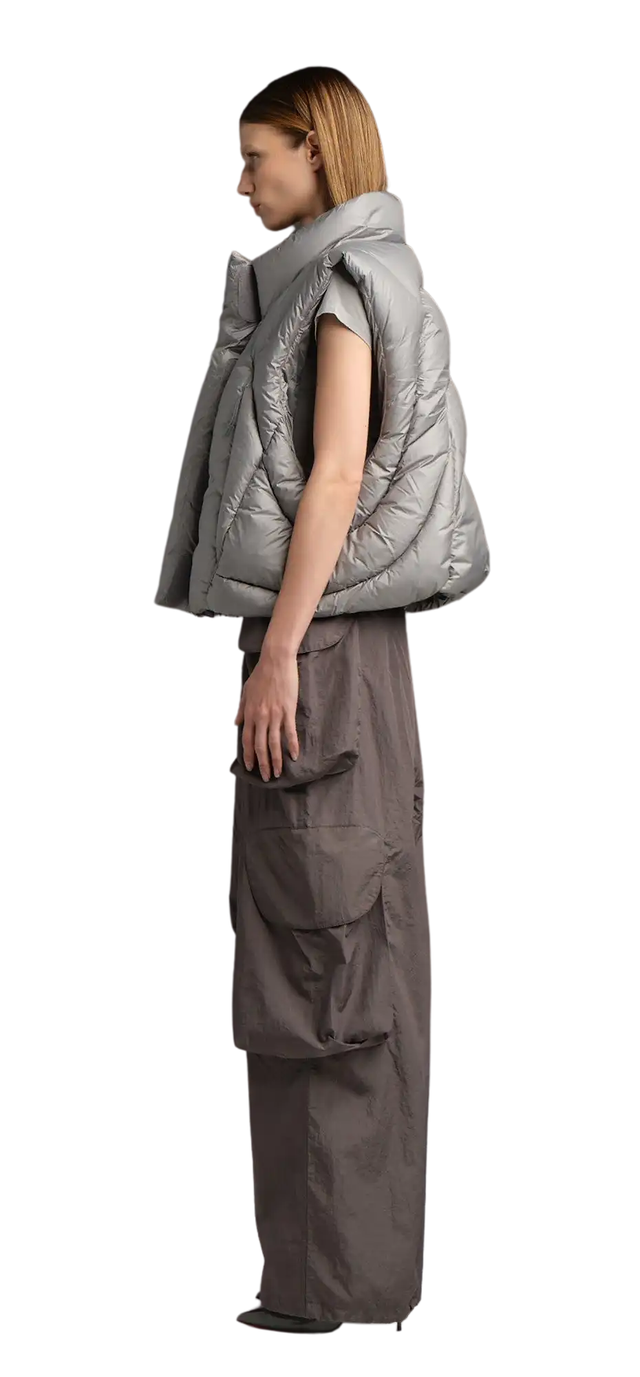 ともや ENTIRE STUDIOS GRID VESTダウンベスト Entire Studios Green Grid Down Vest Entire Studios