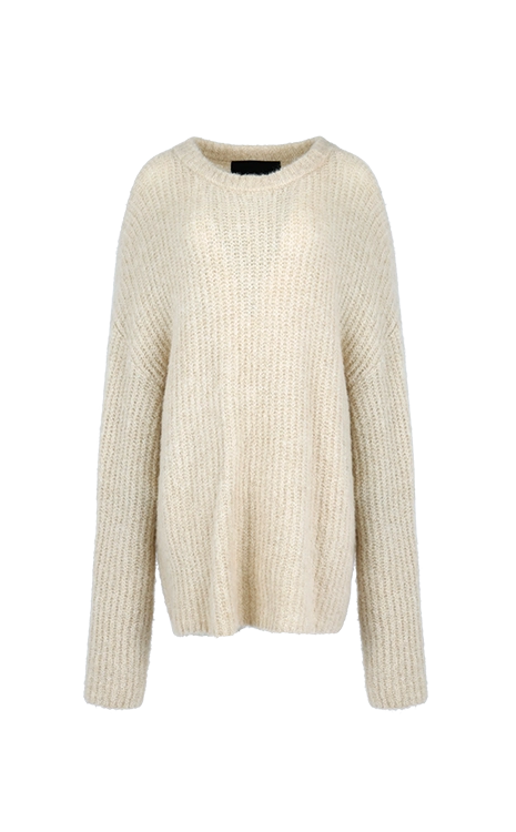 HEAVY KNIT CREW VANILLA