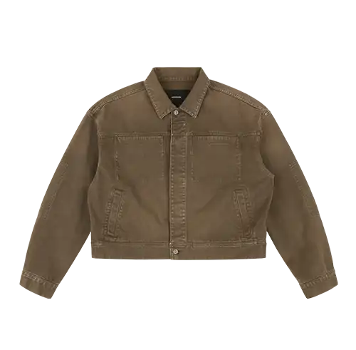 GEM DENIM JACKET MILITARY STONE