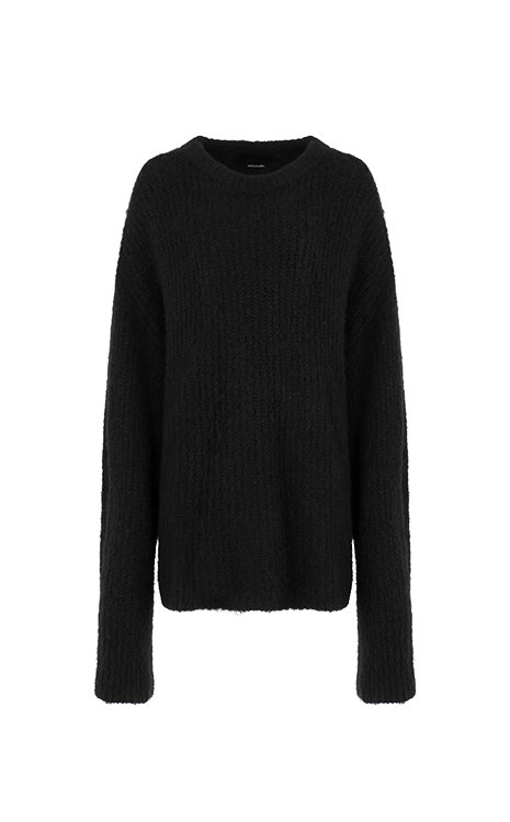 HEAVY KNIT CREW CROW