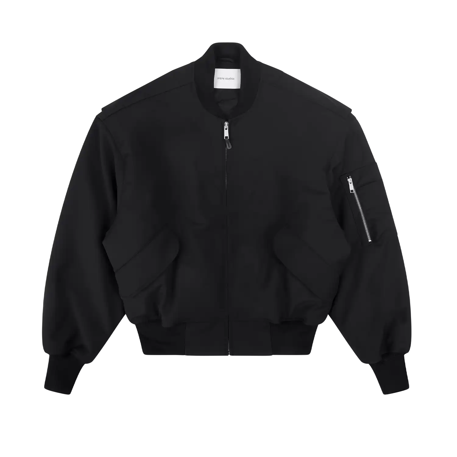 BROAD BOMBER WOOL BLACK WOOL