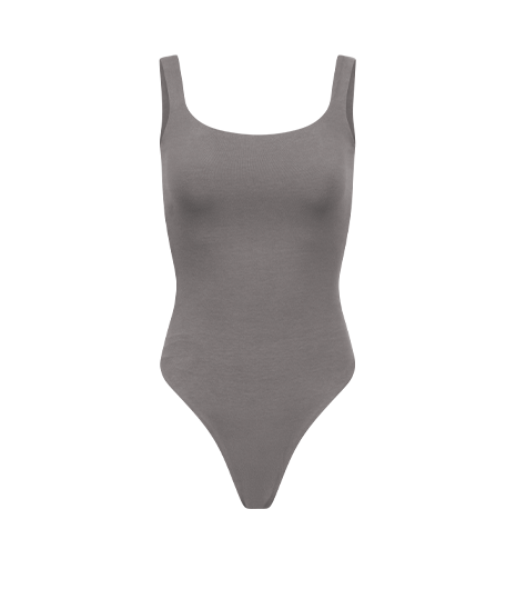 SQUARE NECK BODYSUIT COTTON SPANDEX SATELLITE