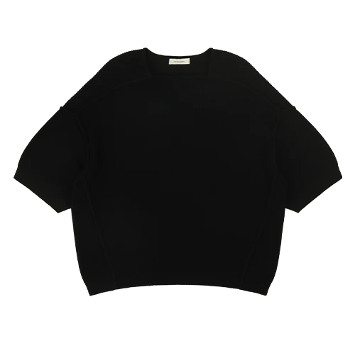 KNIT BLOCK TEE BLACK