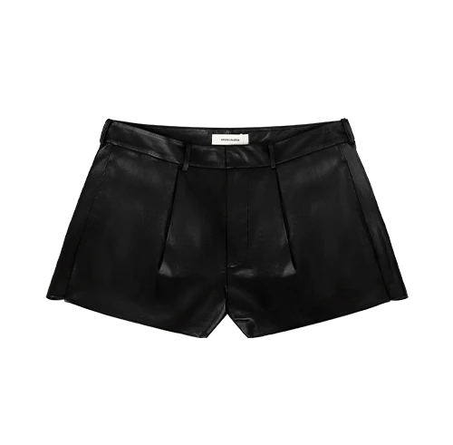 PUNY SHORT BLACK LEATHER