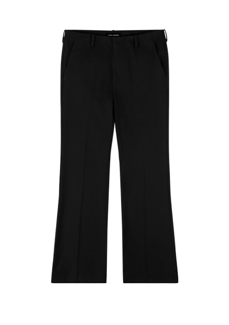 SUITING FLARE PANT BLACK WOOL
