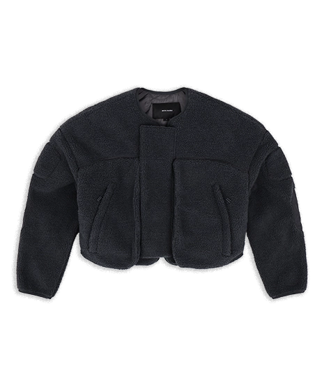 FLUFFY OVERCOAT CHARCOAL (view 2)