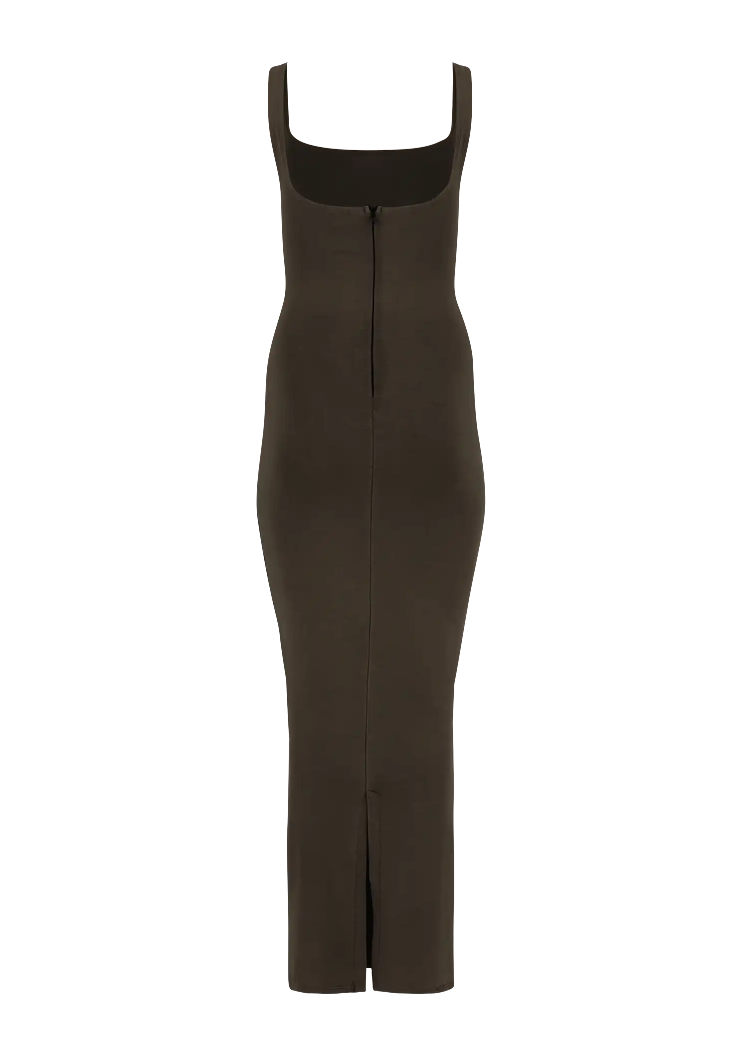 SQUARE NECK MAXI - COTTON SPANDEX BRUNETTE
