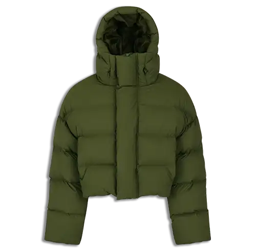 MML HOODED PUFFER - PU CROC