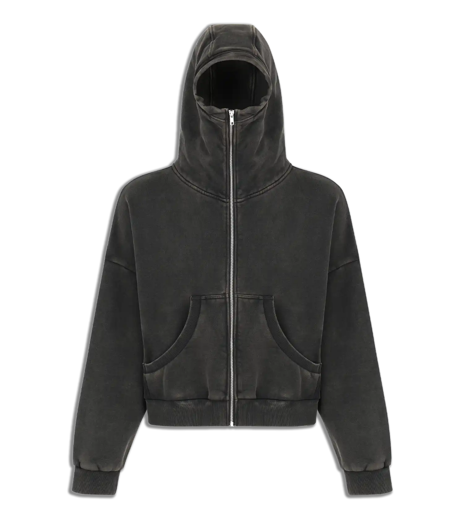 FULL ZIP WASHED BLACK (view 2)