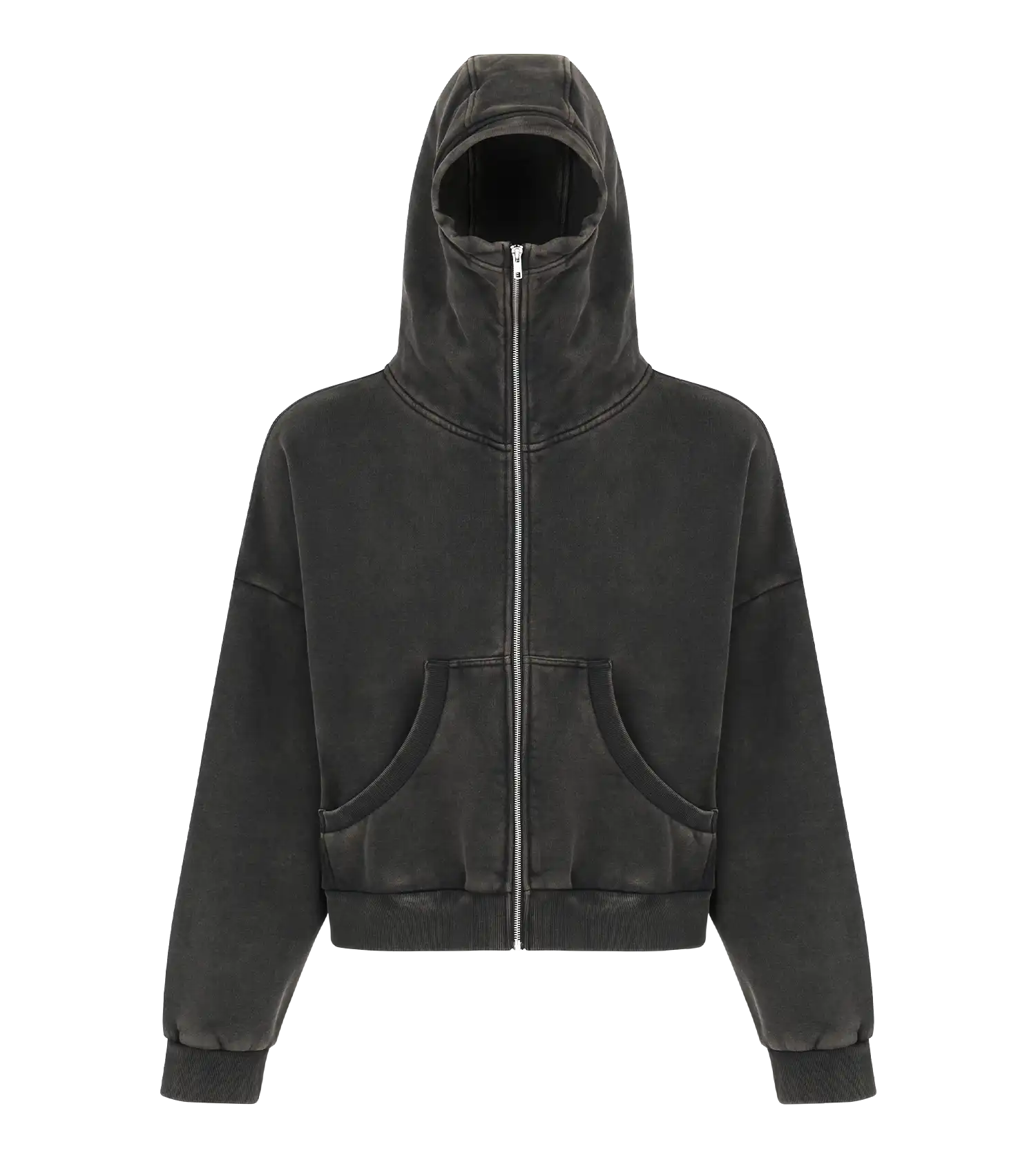 FULL ZIP WASHED BLACK (view 2)