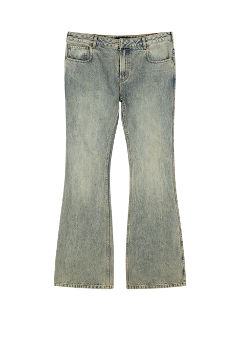 SLIM FLARED JEANS SURFACE WAVE