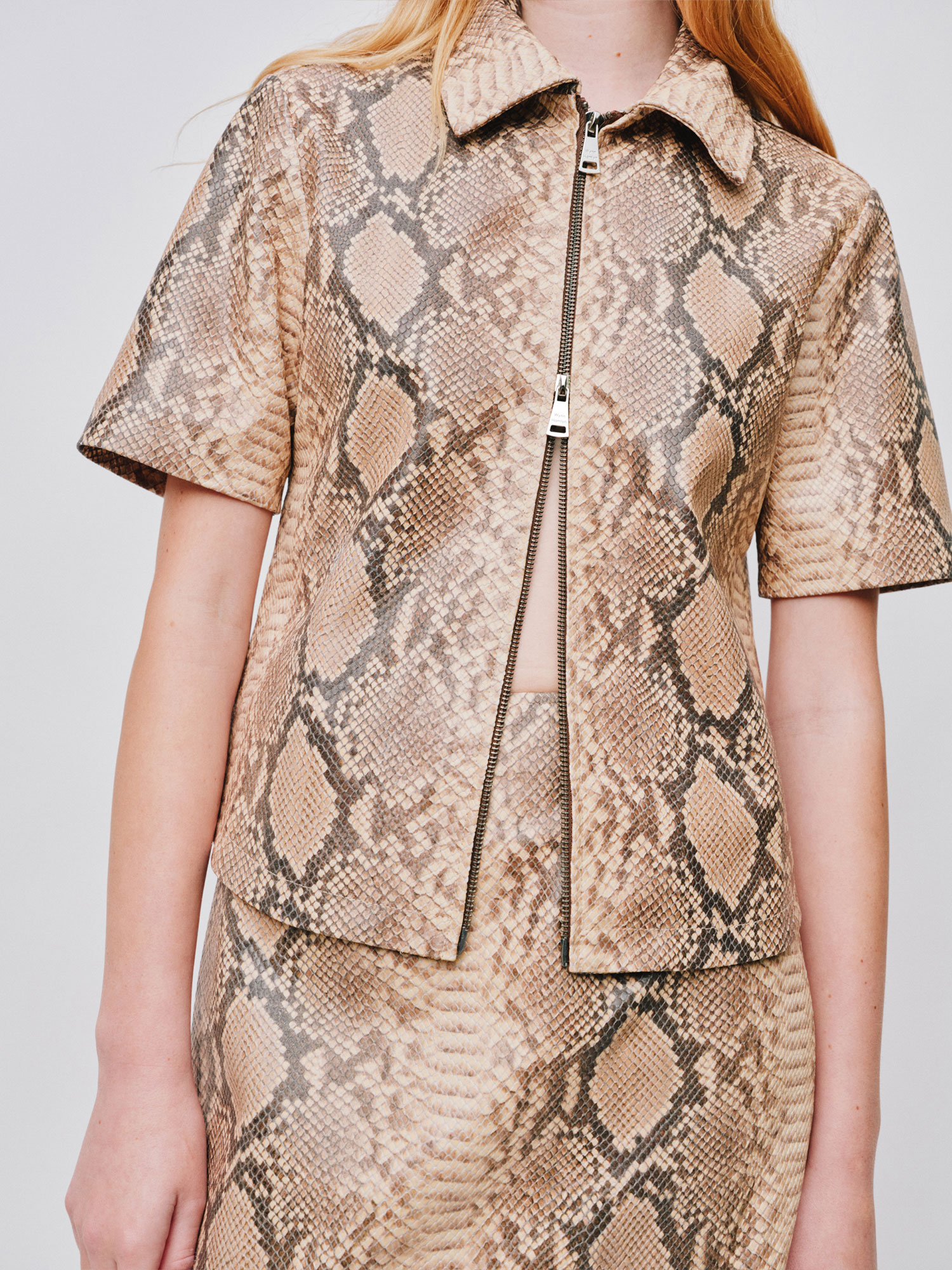 ANDIE LEATHER TOP | SNAKE STRIPE