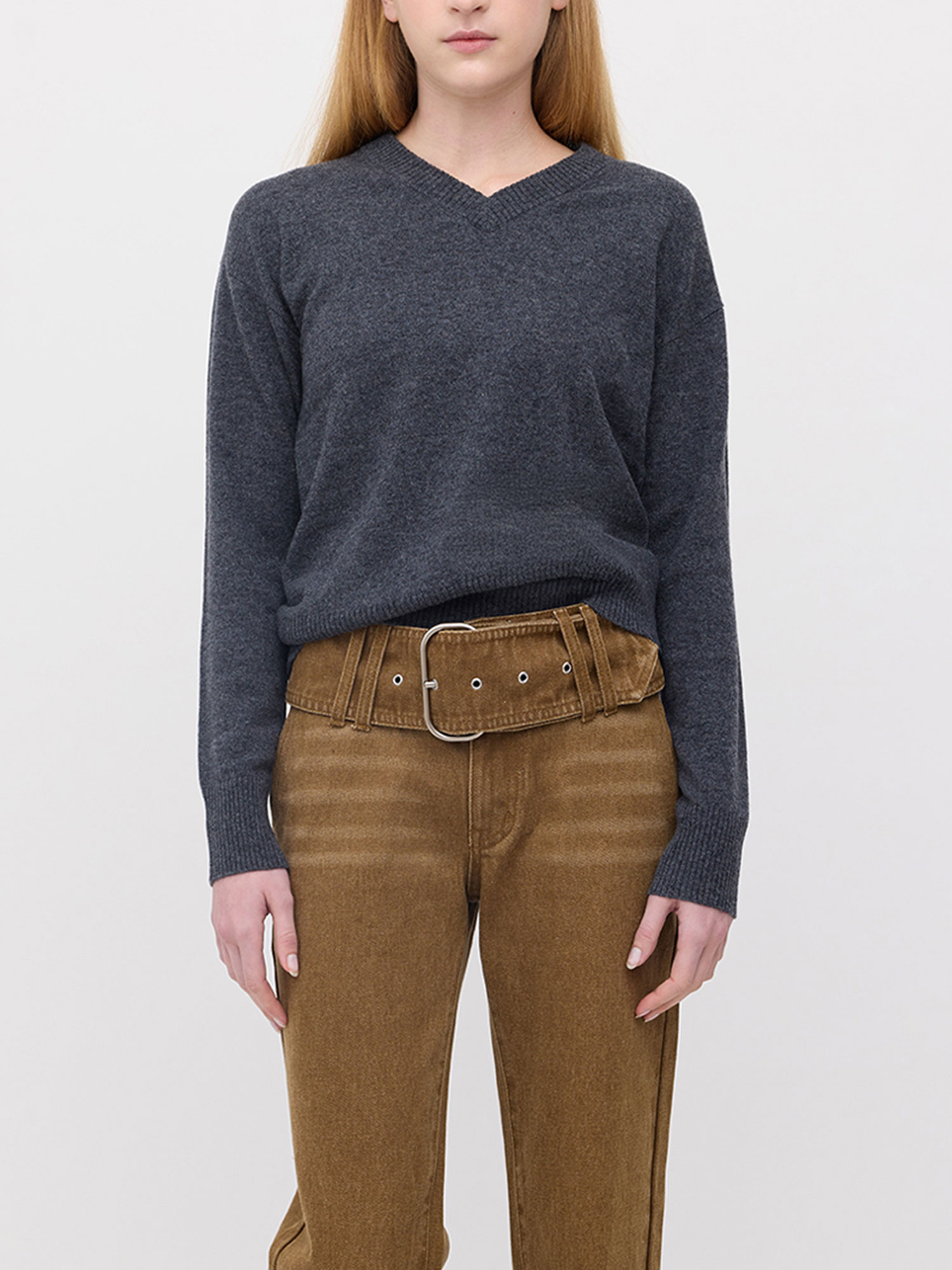 EILEEN CASHMERE WOOL SWEATER | SLATE GREY