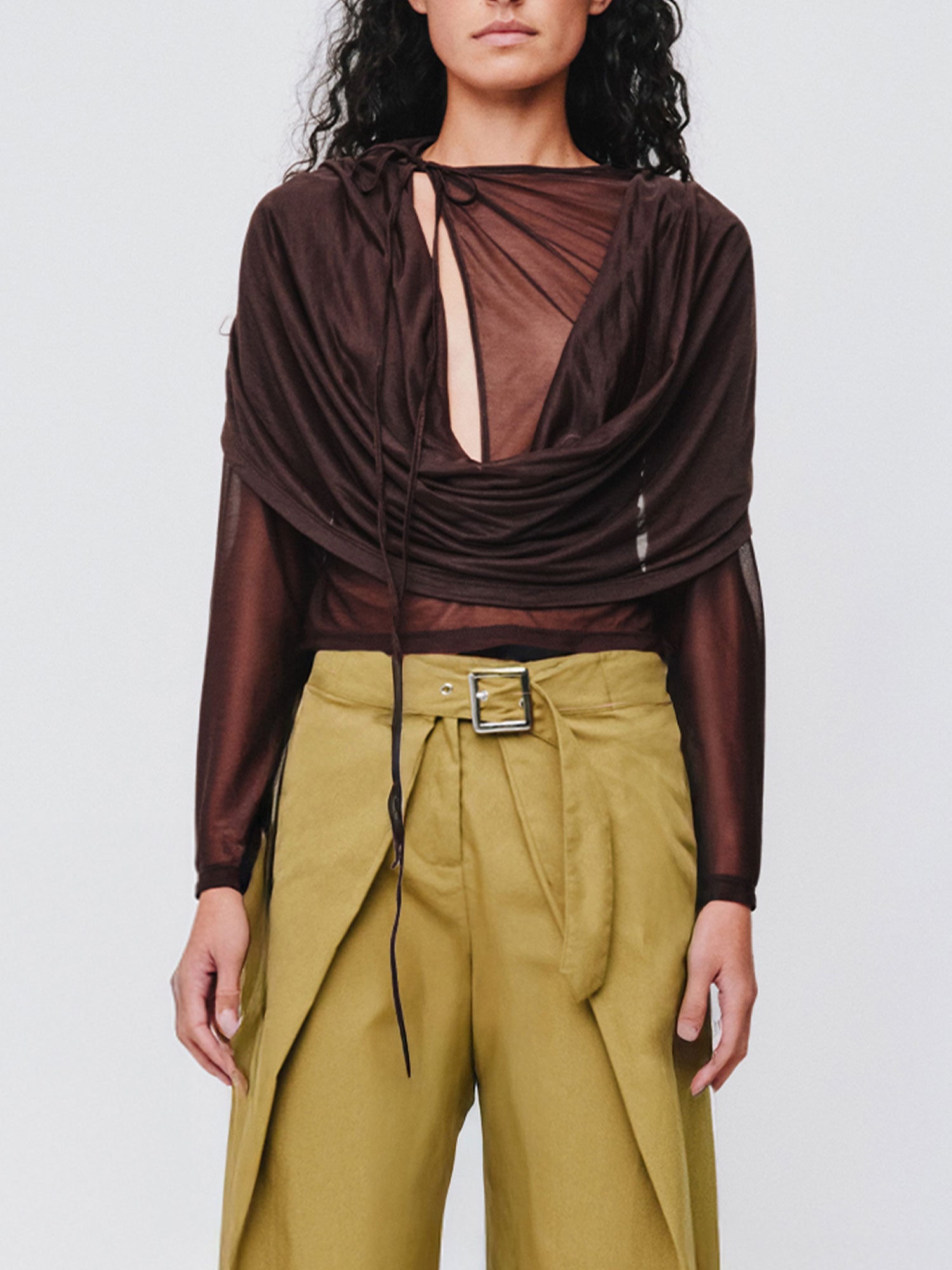 MALIA LONGSLEEVE TOP | DARK BROWN