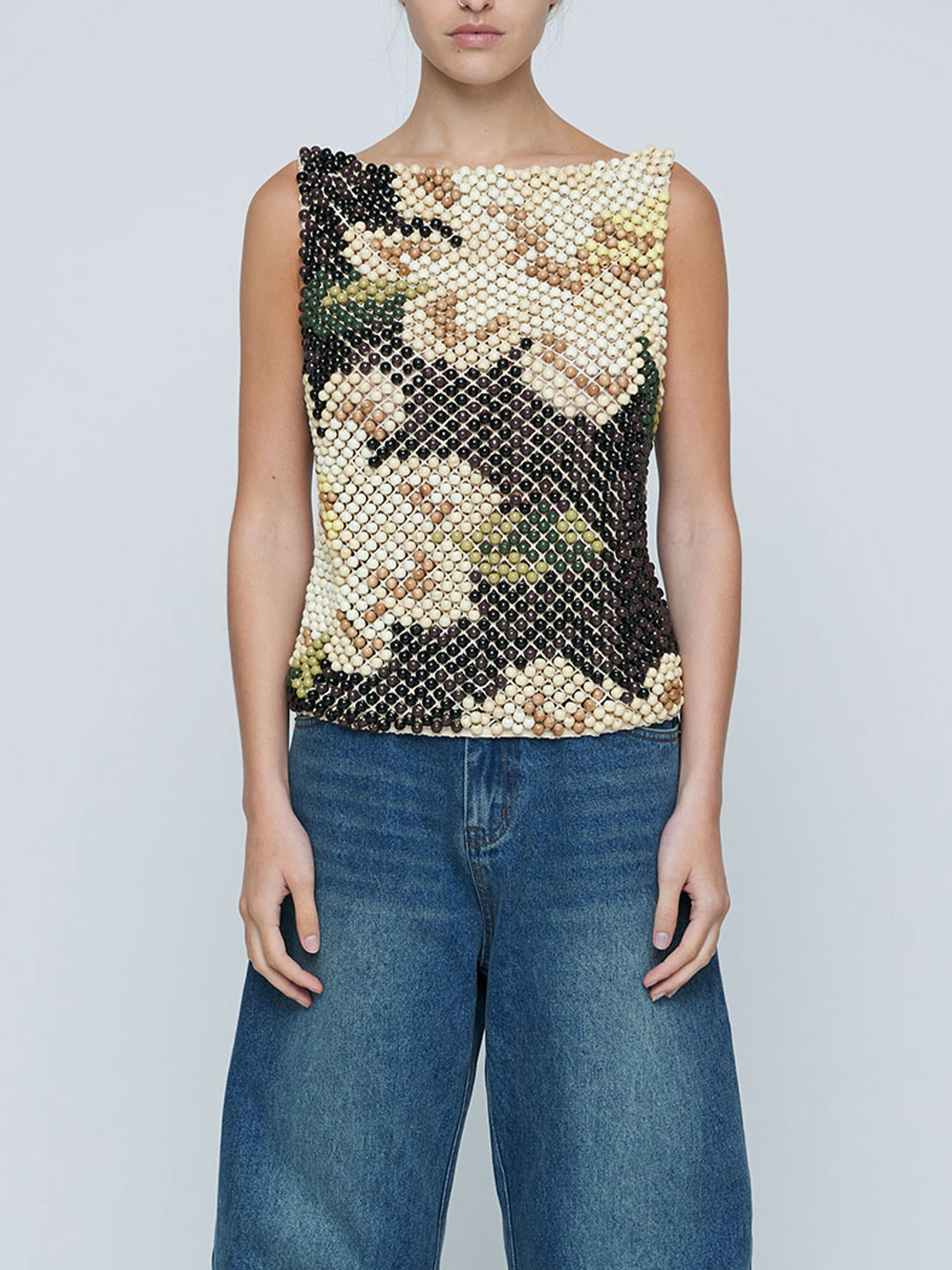 WOODEN BEAD TOP | DAISY BEADS